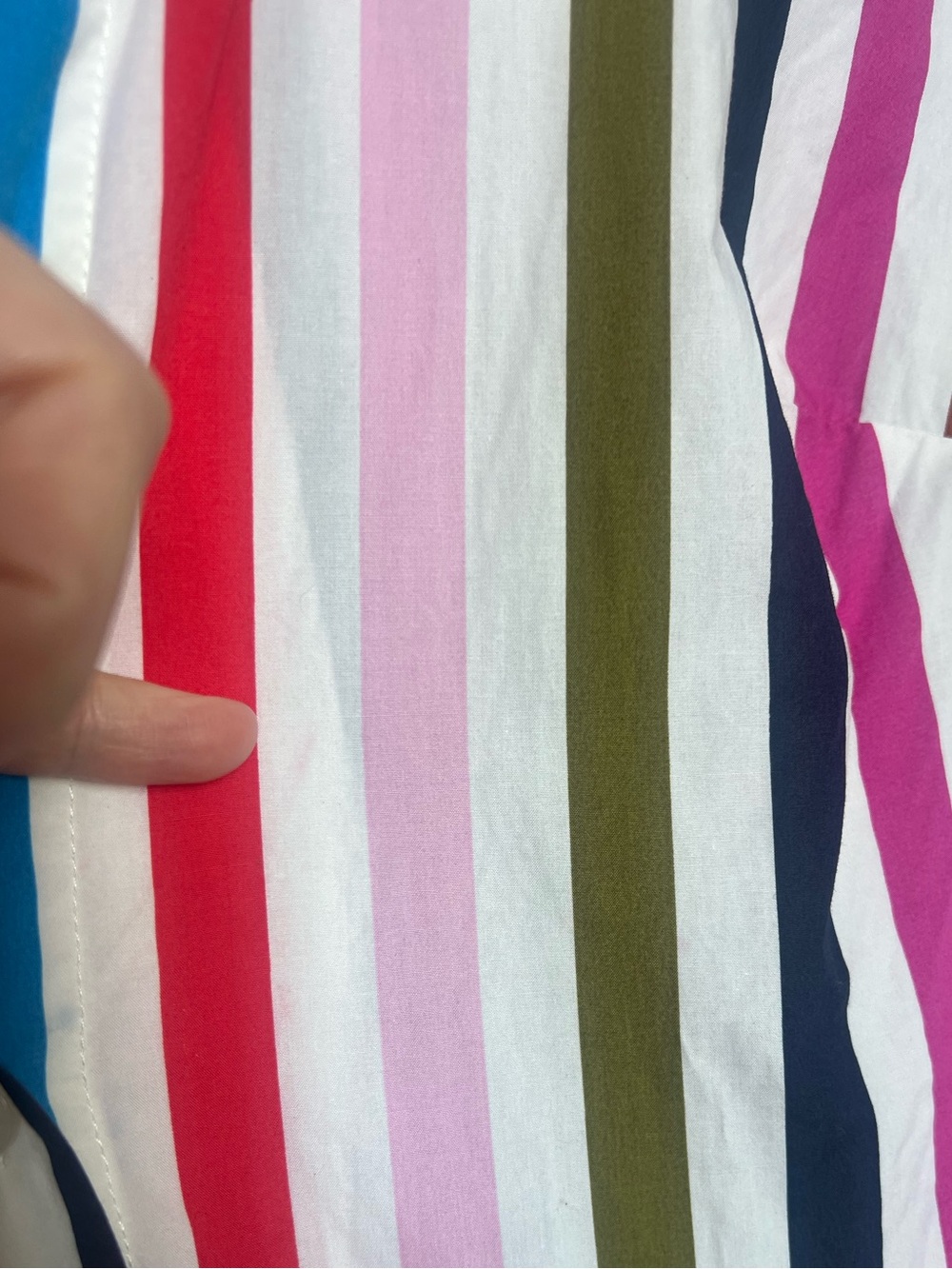 Boden Alba Rainbow Stripe Cotton Tiered Maxi Dress Belted Vertical Stripe US8 - Picture 14 of 16